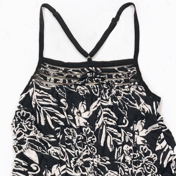 Urban Outfitters Silence + Noise Abstract Floral Trapeze Tank Top Size Small - Picture 2 of 8